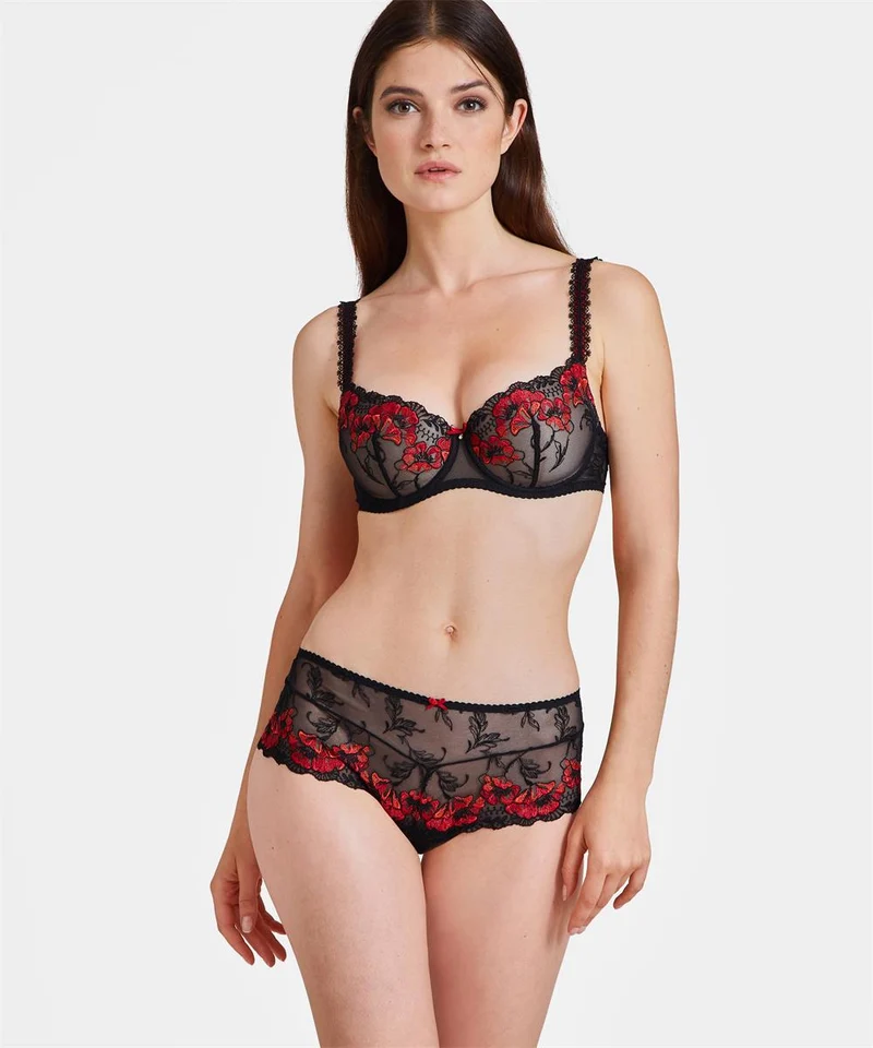 Aubade - A Fleur De Toi Comfort Geformter Halbschalen-BH Rouge Prodigieux