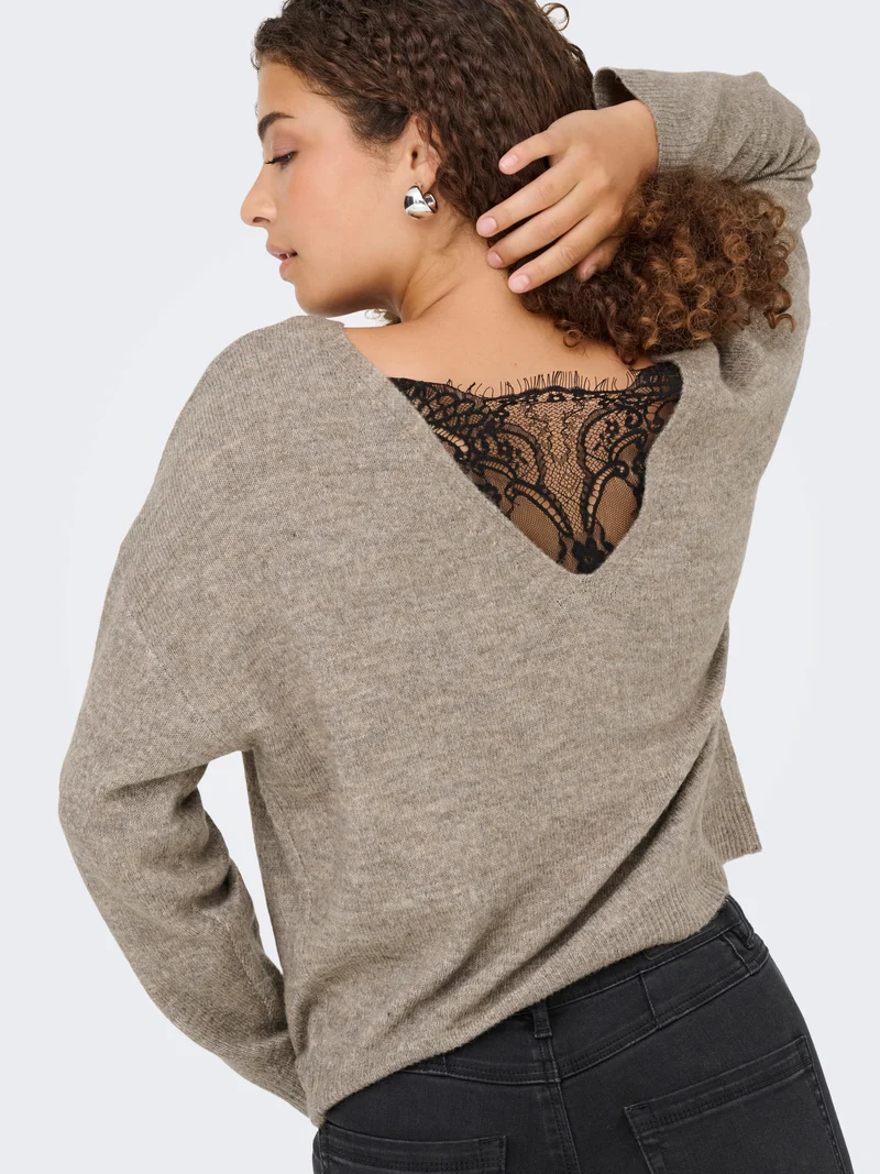 ONLADELE LS LACE MIX O-NECK CC KNT