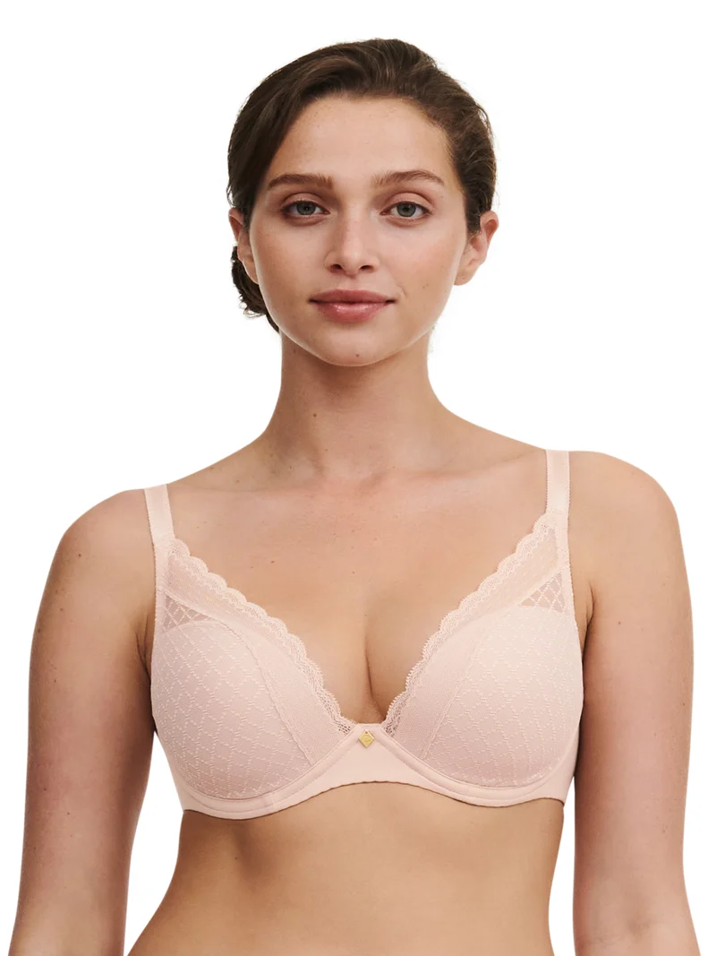 Chantelle Easyfeel – Norah Plunge T-Shirt-BH, Dunkelrosa