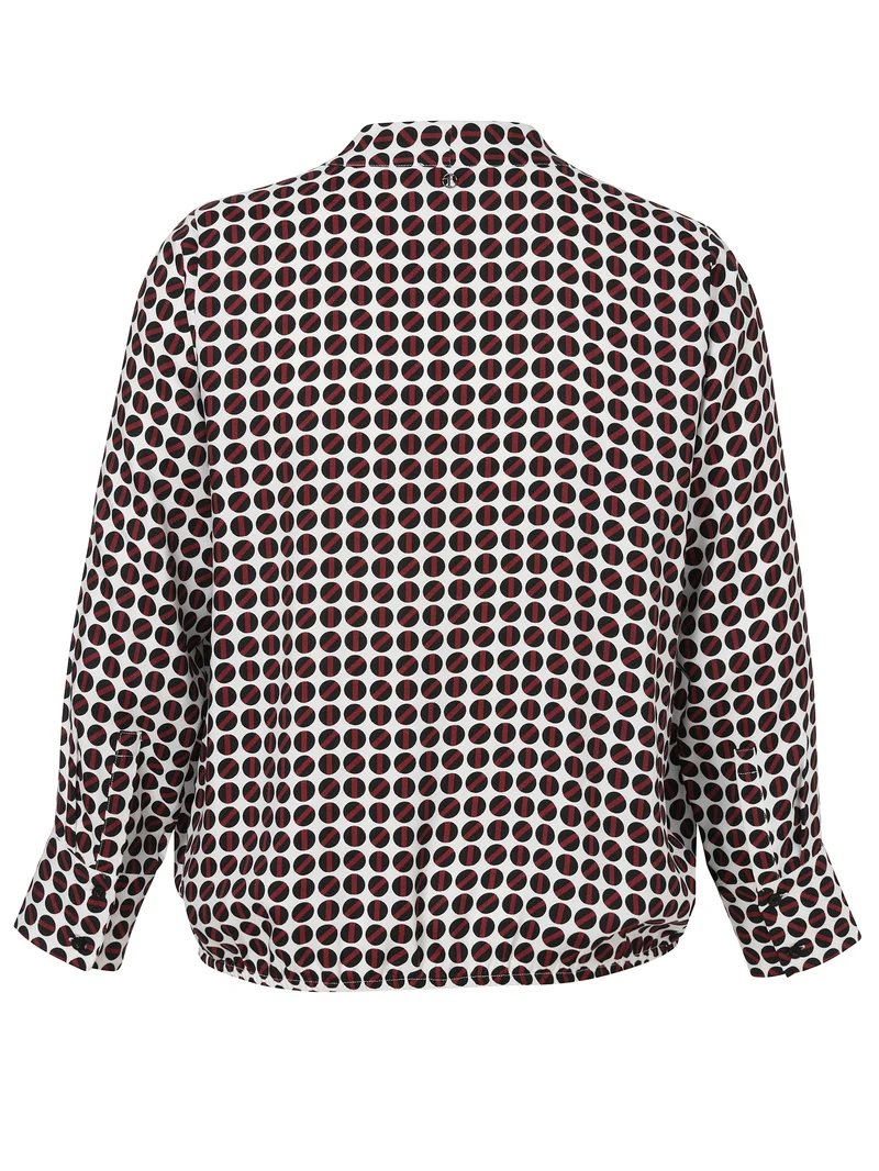 Bluse V-Ausschnitt 1/1 Arm Druck