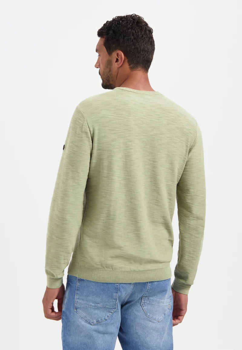 Pullover Crewneck Garment Dyed + Stone Washed