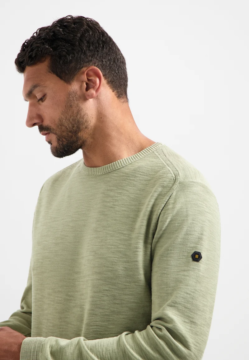 Pullover Crewneck Garment Dyed + Stone Washed
