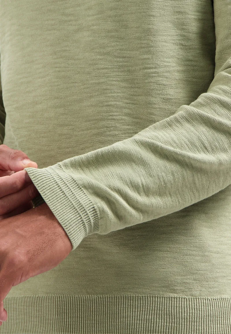 Pullover Crewneck Garment Dyed + Stone Washed