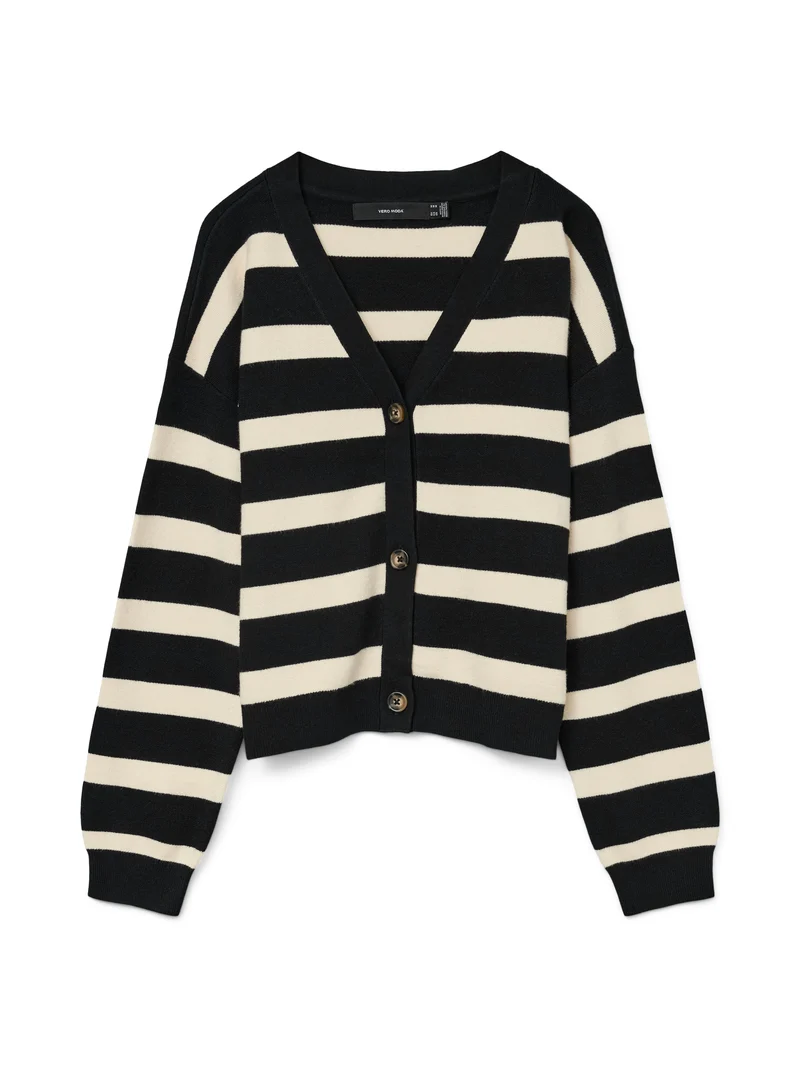 VMSABA FULL NEEDLE LS V-NECK CARDI NOOS