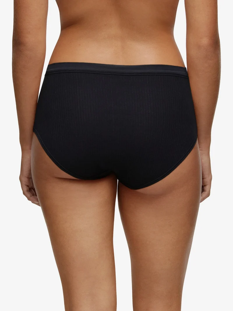 Chantelle – Baumwoll-Komfort-Slip mit hoher Taille, Schwarz