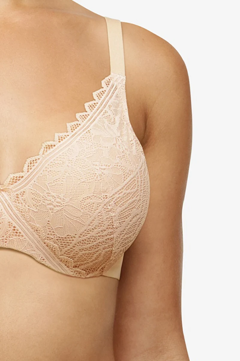 Chantelle Easyfeel - Floral Touch Memory-BH mit Überzug, Goldbeige