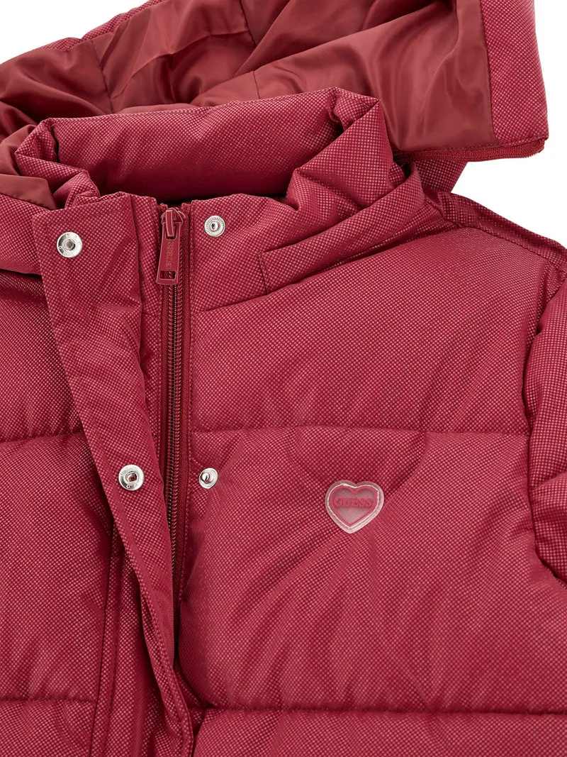 HOODED LS PADDED PUFFER W/ZIP