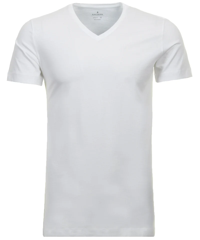 2 T-Shirt Doppelpack Bodyfit mit V-Ausschnitt