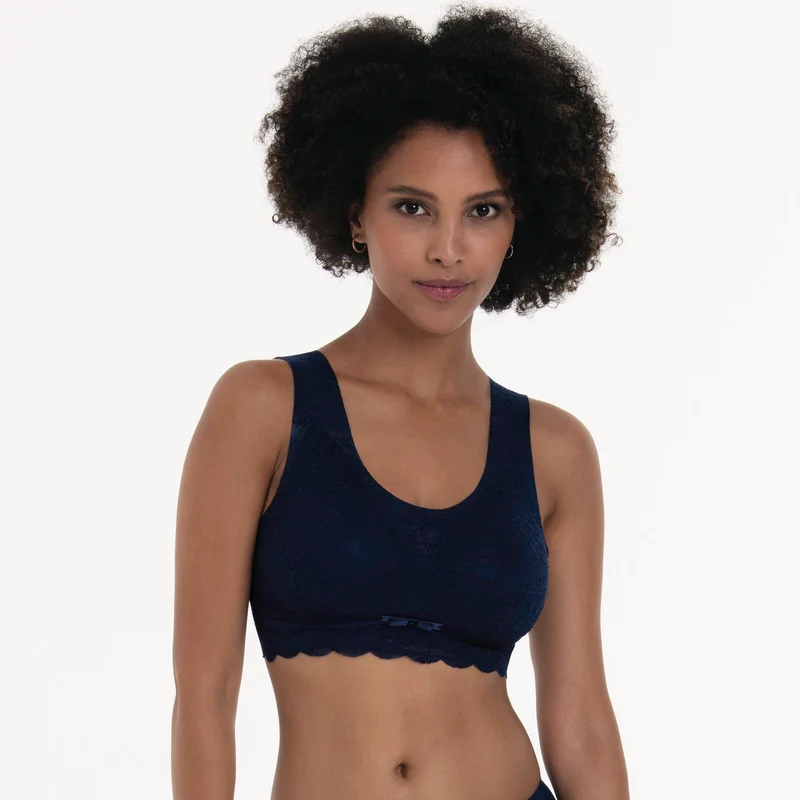 Anita – Essential Spitzen-Bralette mit gepolsterten Körbchen, Maritimblau