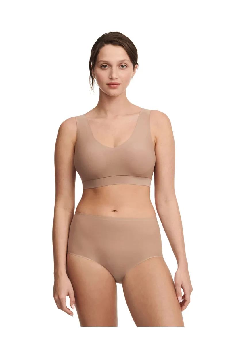 Chantelle – Softstretch gepolstertes Oberteil, Kaffee-Latte