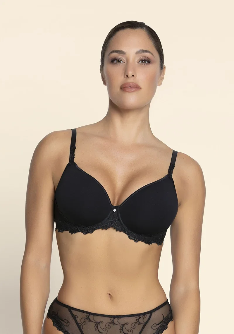 Lise Charmel – Dressing Floral Heart Shaped Spacer Plunge Bra Noir