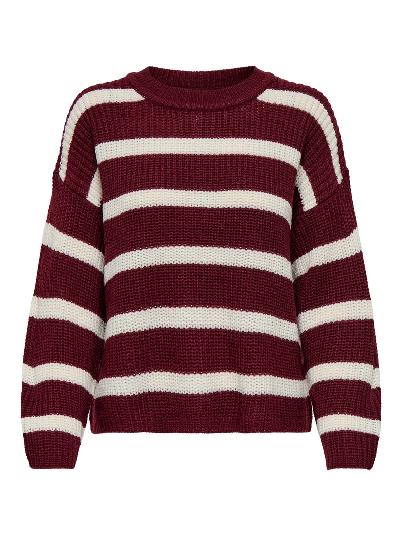 JDYJUSTY L/S STRIPE PULLOVER KNT NOOS
