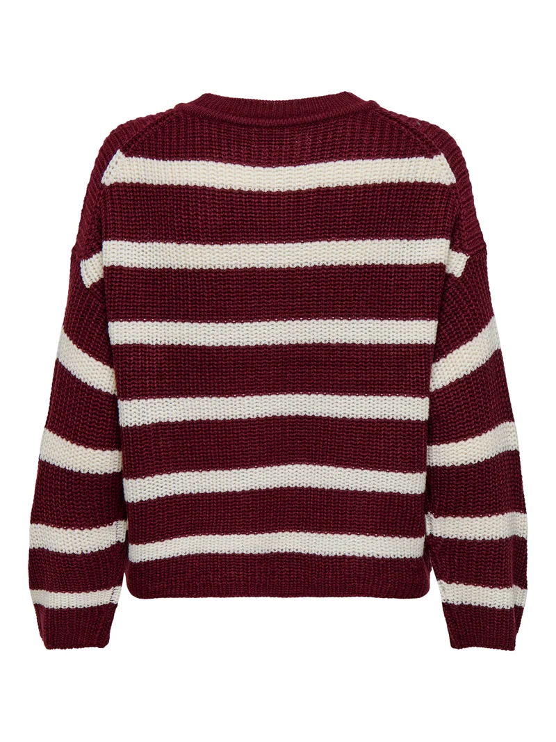 JDYJUSTY L/S STRIPE PULLOVER KNT NOOS