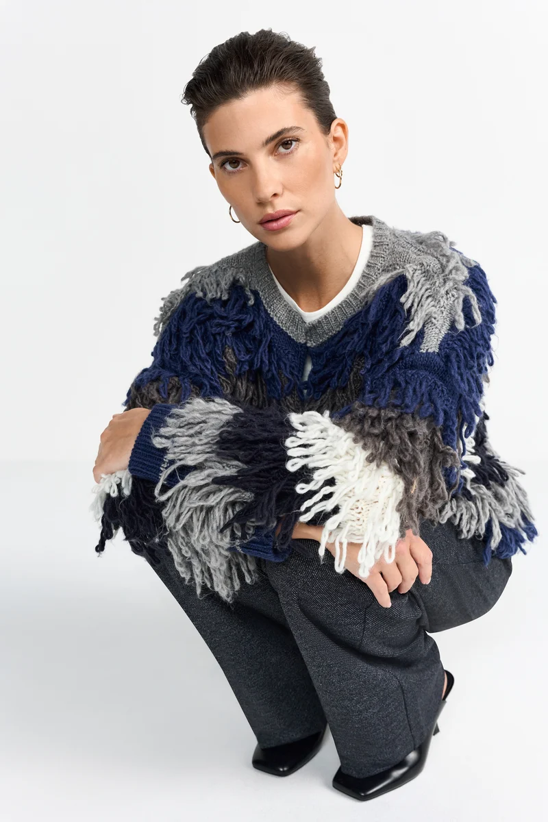 Shaggy Open Edge Cardigan