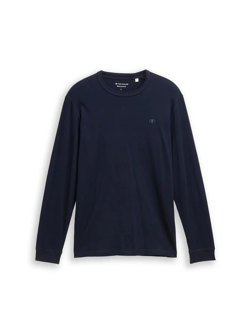 Basic Langarmshirt aus Baumwolle