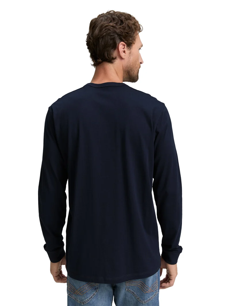 Basic Langarmshirt aus Baumwolle