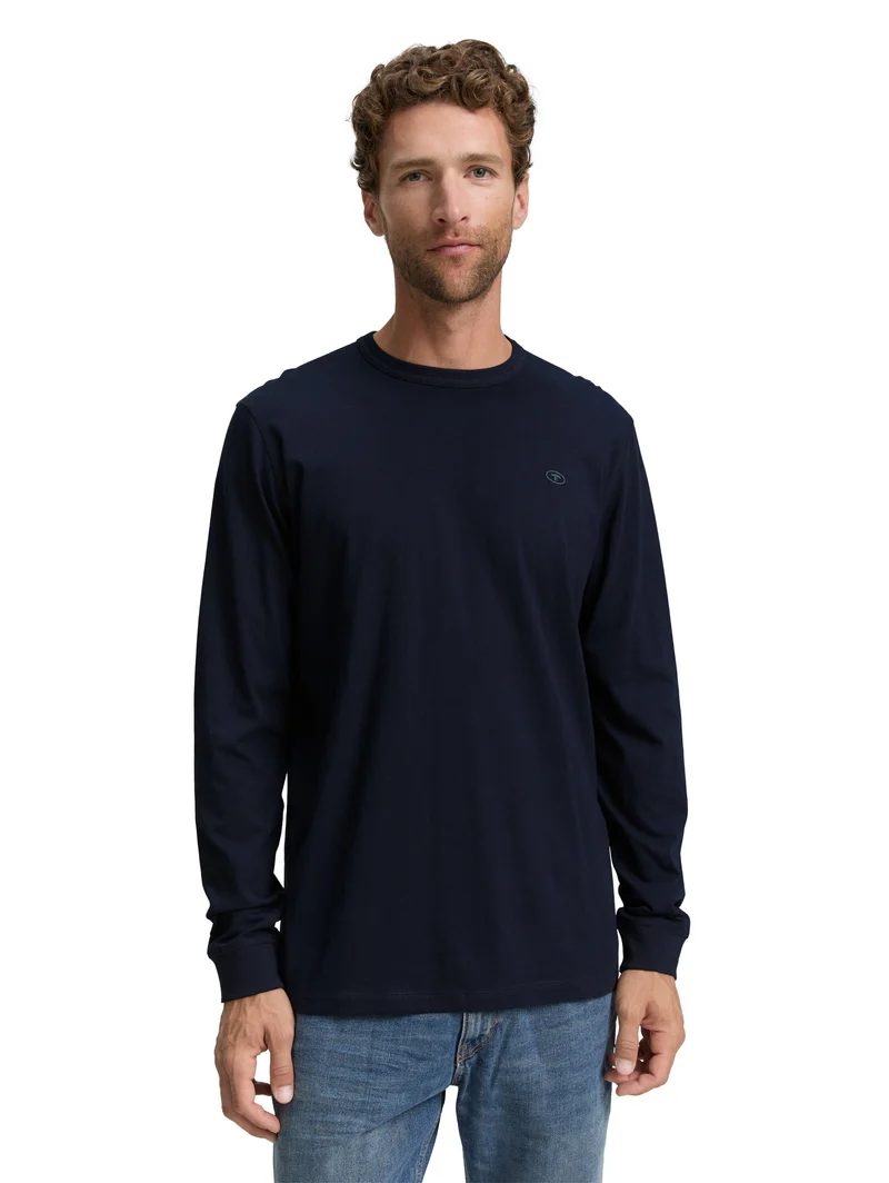 Basic Langarmshirt aus Baumwolle