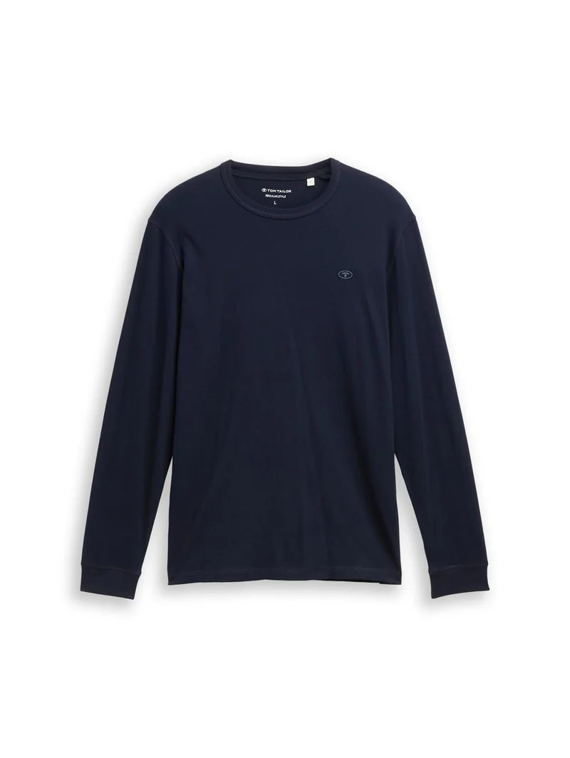 Basic Langarmshirt aus Baumwolle