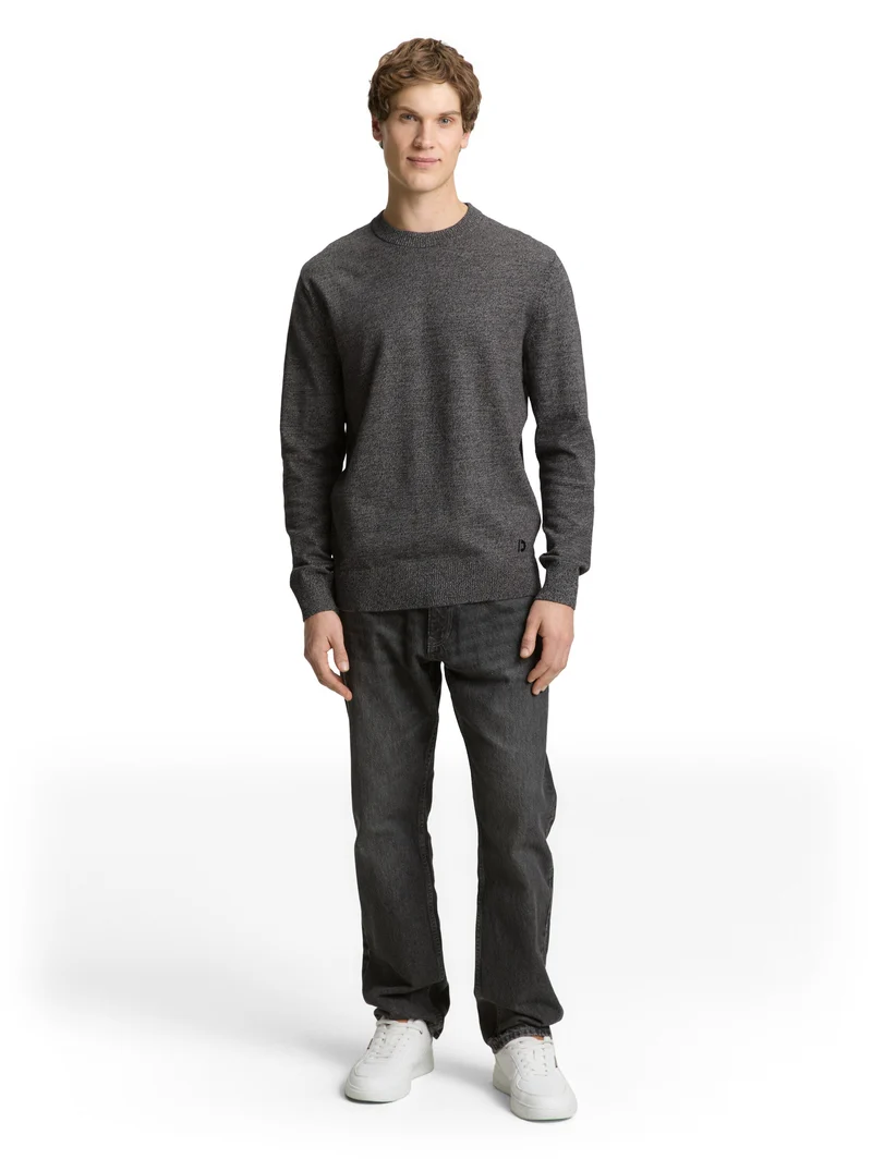 Basic Strickpullover aus Baumwolle