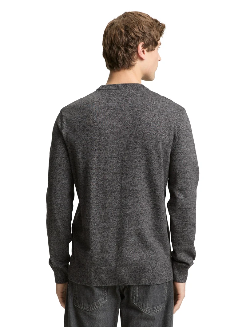 Basic Strickpullover aus Baumwolle