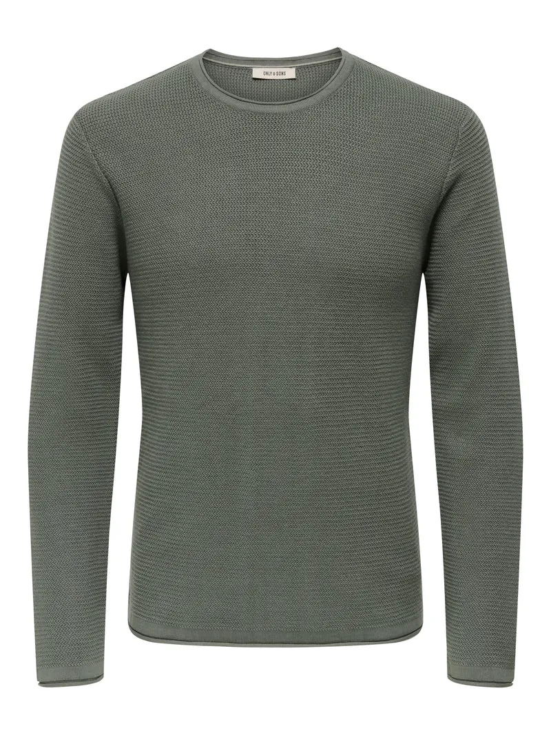 ONSERIC REG 12 STRUC CREW KNIT NOOS