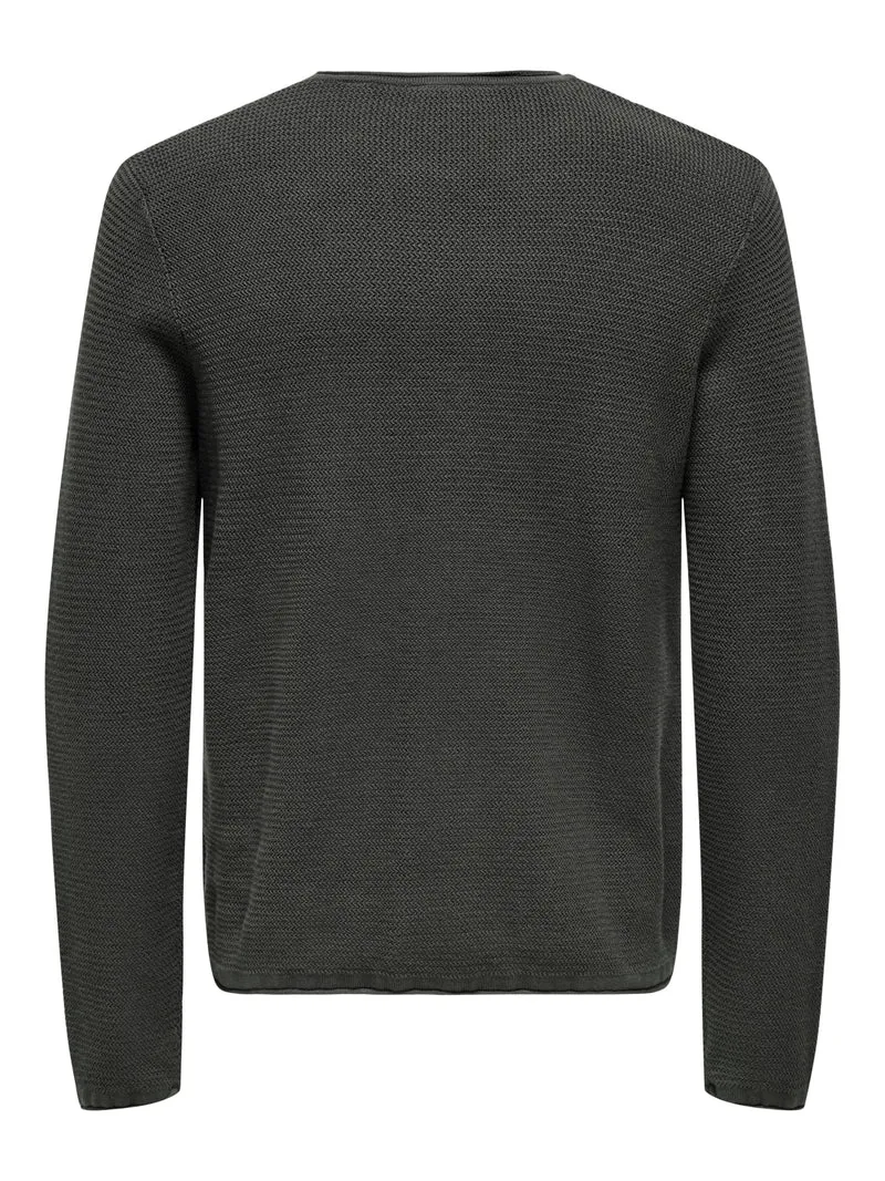 ONSERIC REG 12 STRUC CREW KNIT NOOS