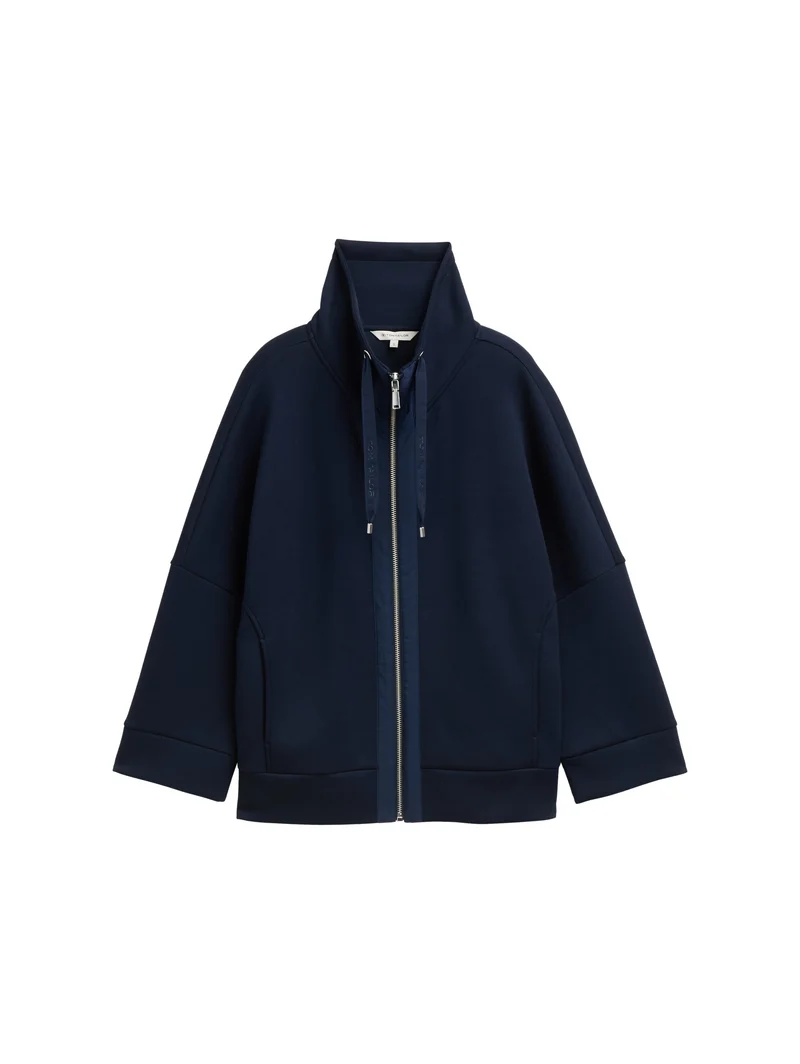 Boxy Fit Scuba Sweatjacke
