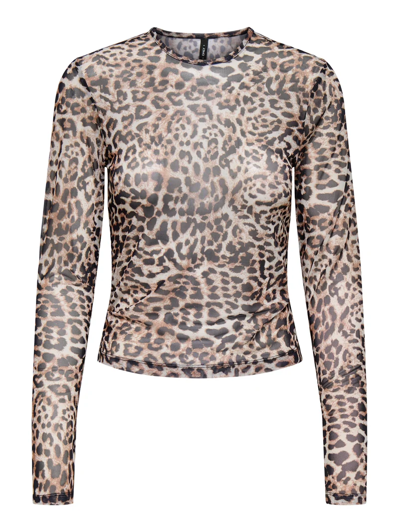 ONLELVA L/S O-NECK MESH TOP BOX JRS