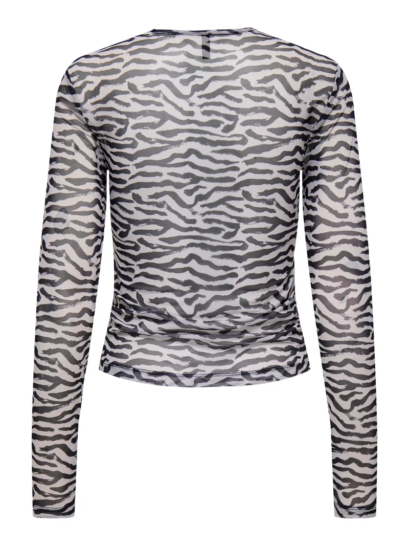 ONLELVA L/S O-NECK MESH TOP BOX JRS
