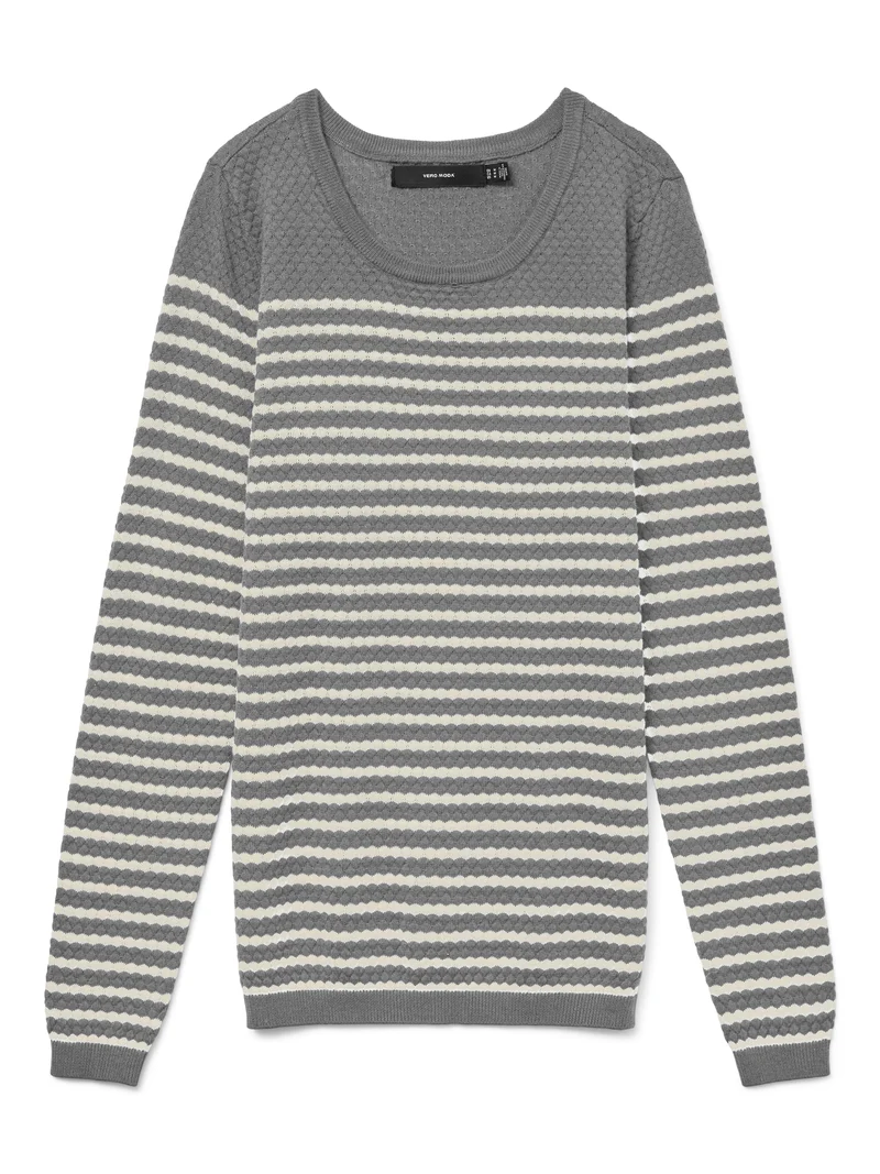 VMCARE STRUCTURE LS O-NECK BLOU NOOS