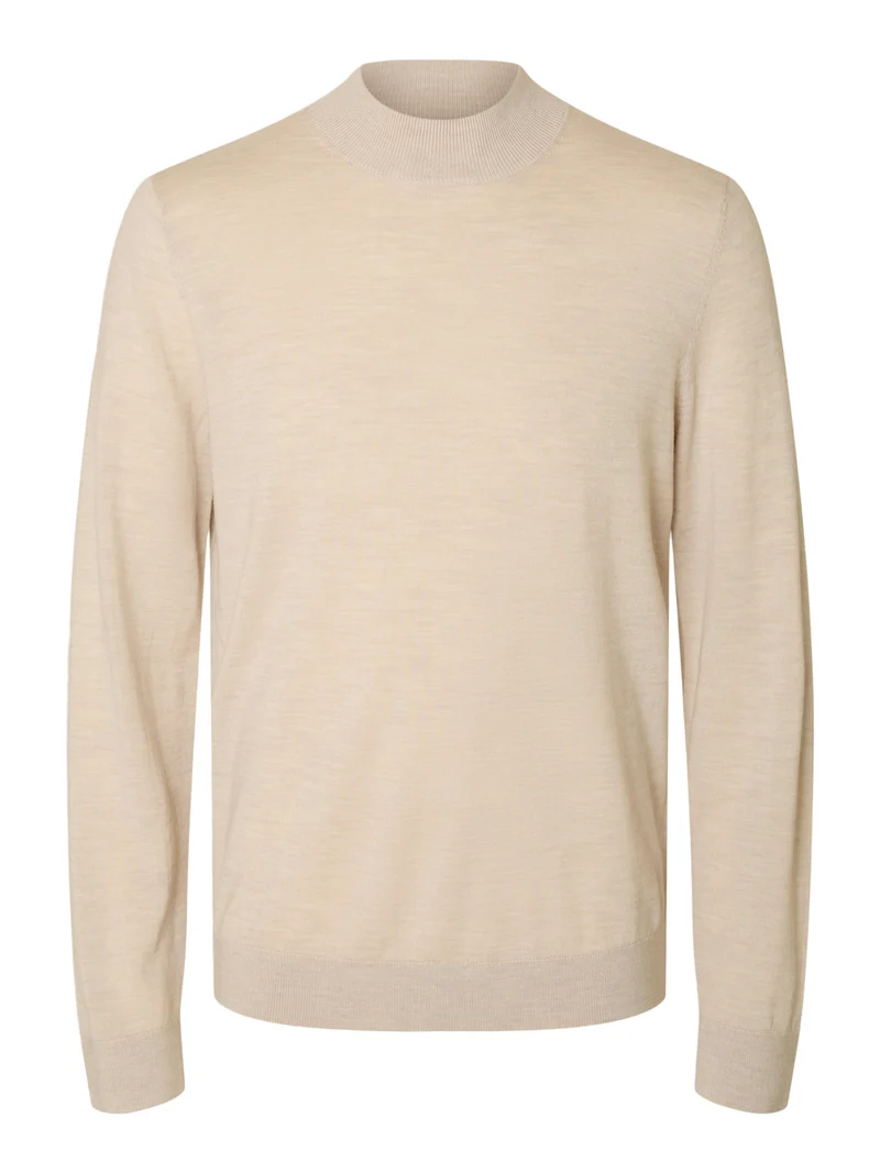 SLHTRAY LS KNIT MERINO MOCK NECK NOOS