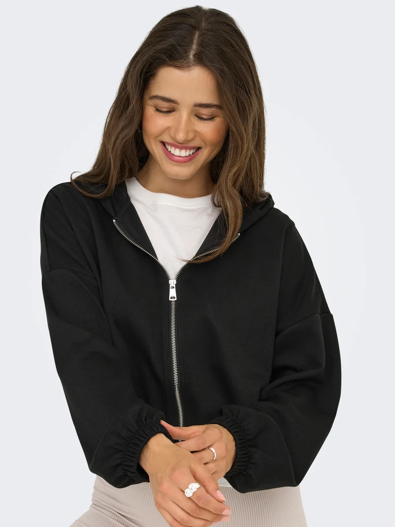 ONLSCARLETT LIFE LS ZIP HOOD SWT NOOS
