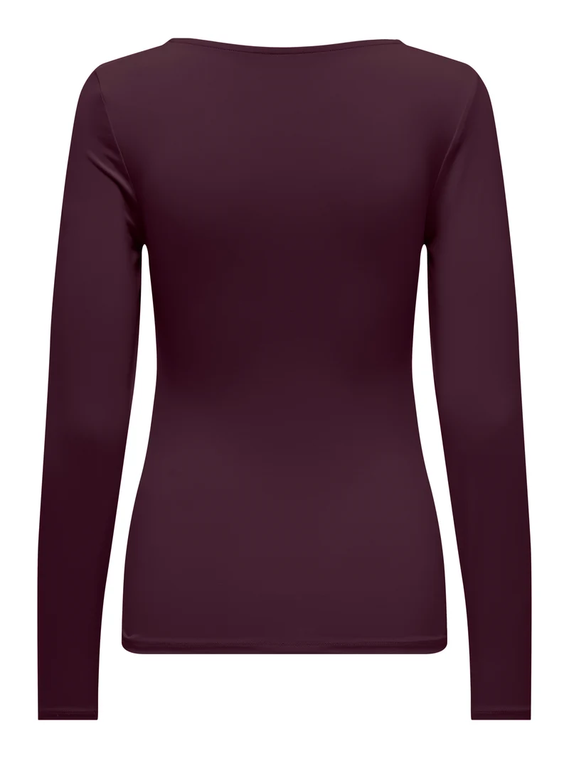 ONLEA L/S 2-WAY DEEP NECK TOP JRS NOOS