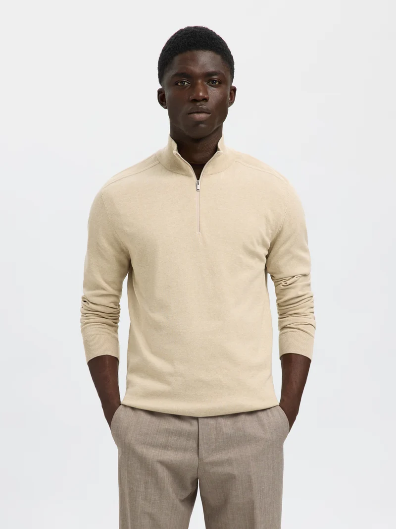 SLHBERG LS HALF ZIP NOOS