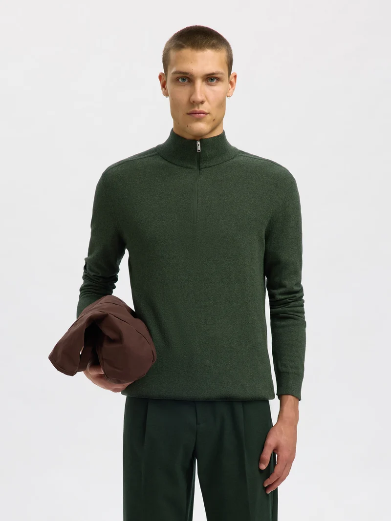 SLHBERG LS HALF ZIP NOOS