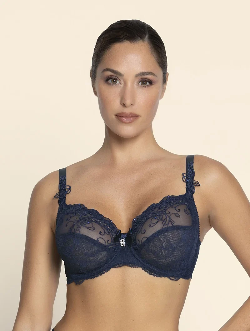 Lise Charmel – Soir De Venise 3-teiliger Vollschalen-BH Bleu Venise