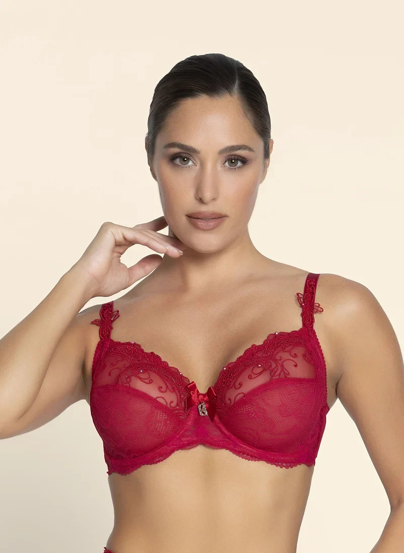 Lise Charmel – Soir De Venise 3-teiliger Vollschalen-BH Rouge Venise