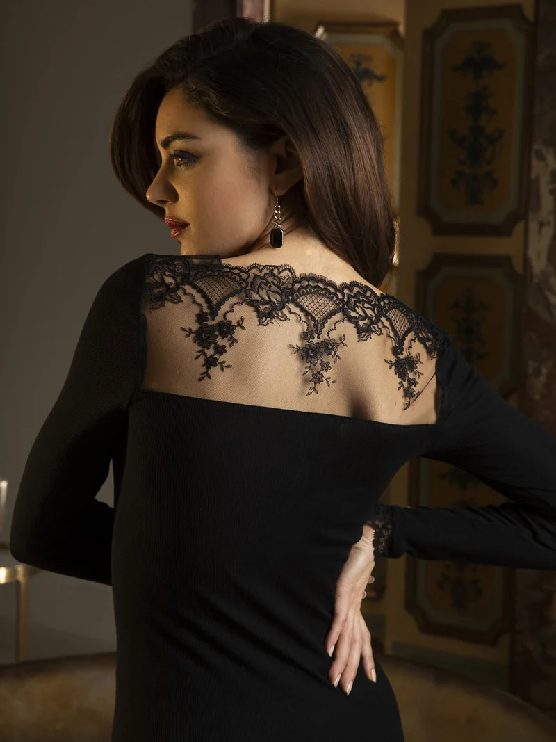 Lise Charmel - Sublime En Dentelle L/S Top Noir