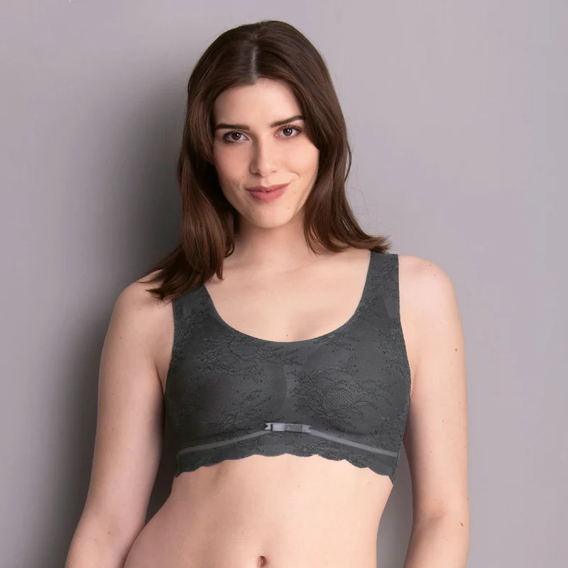 Anita – Essential Spitzen-Bralette mit gepolsterten Körbchen, Anthrazit