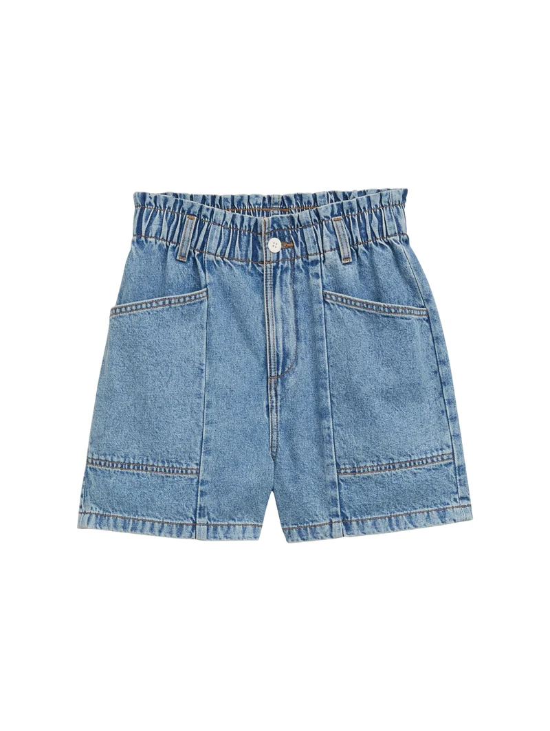 Paperbag Jeans Shorts