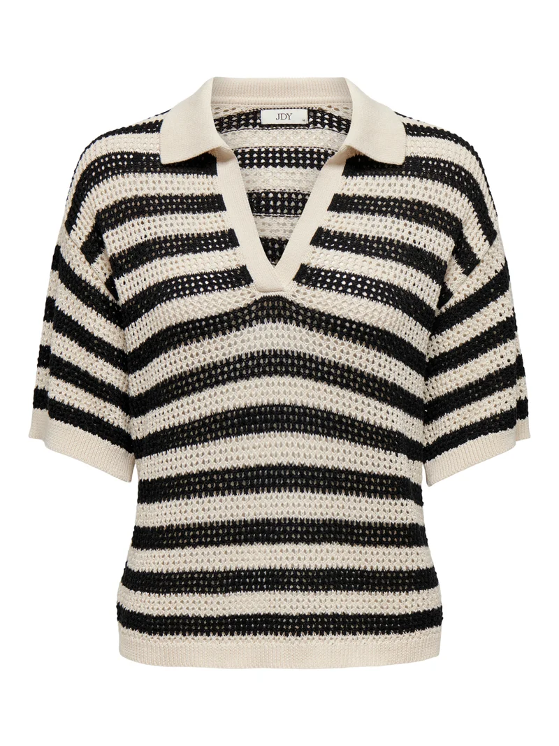 JDYTIKKA S/S POLO PULLOVER KNT NOOS