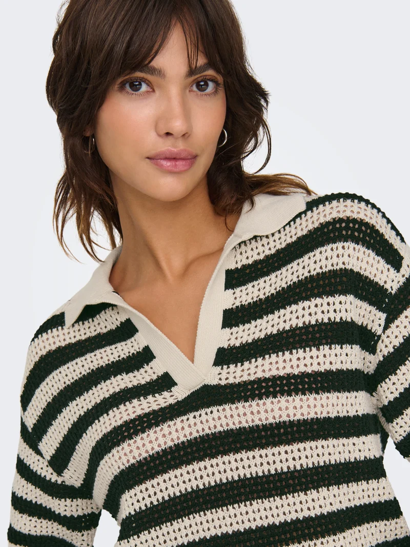 JDYTIKKA S/S POLO PULLOVER KNT NOOS