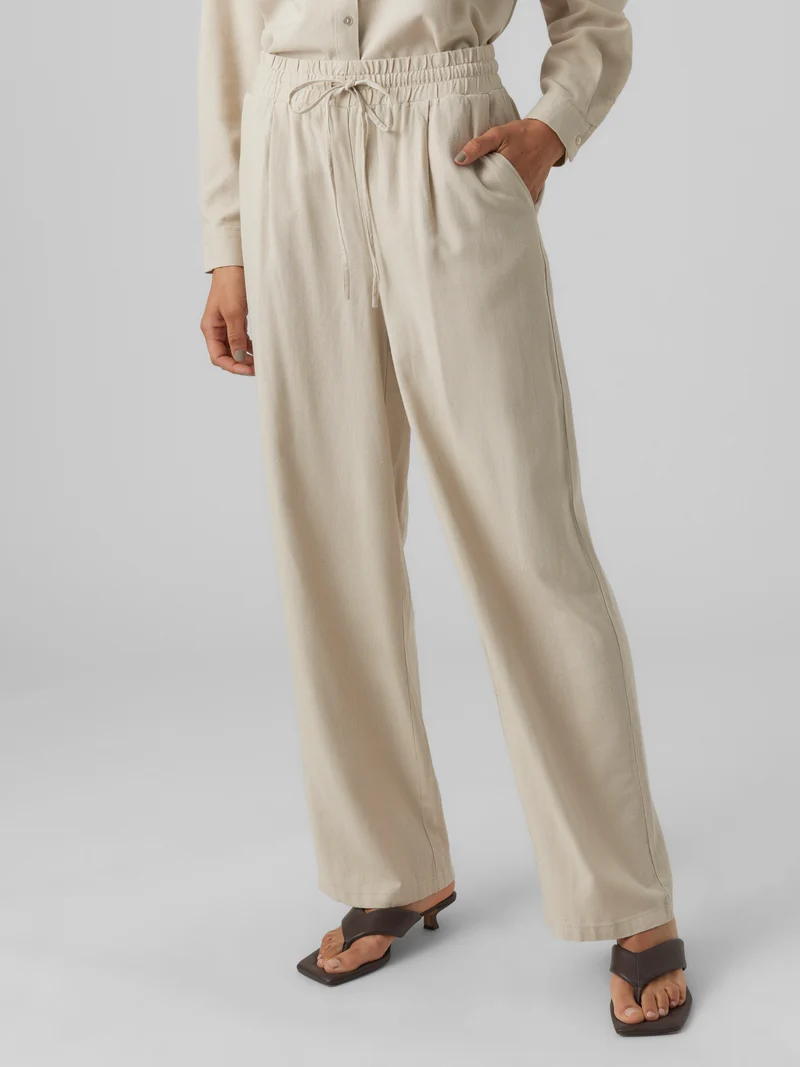 VMJESMILO LIN HW WIDE PANTS WVN NOOS