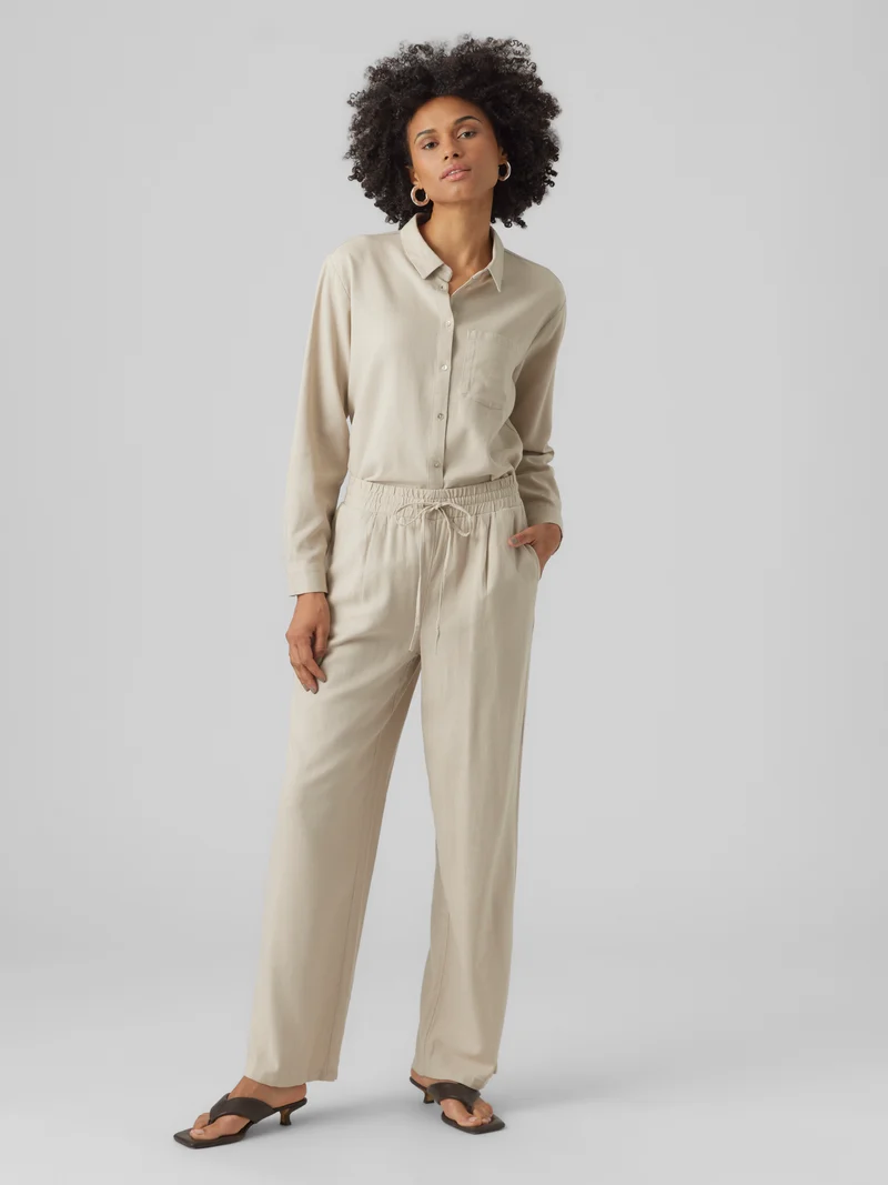 VMJESMILO LIN HW WIDE PANTS WVN NOOS