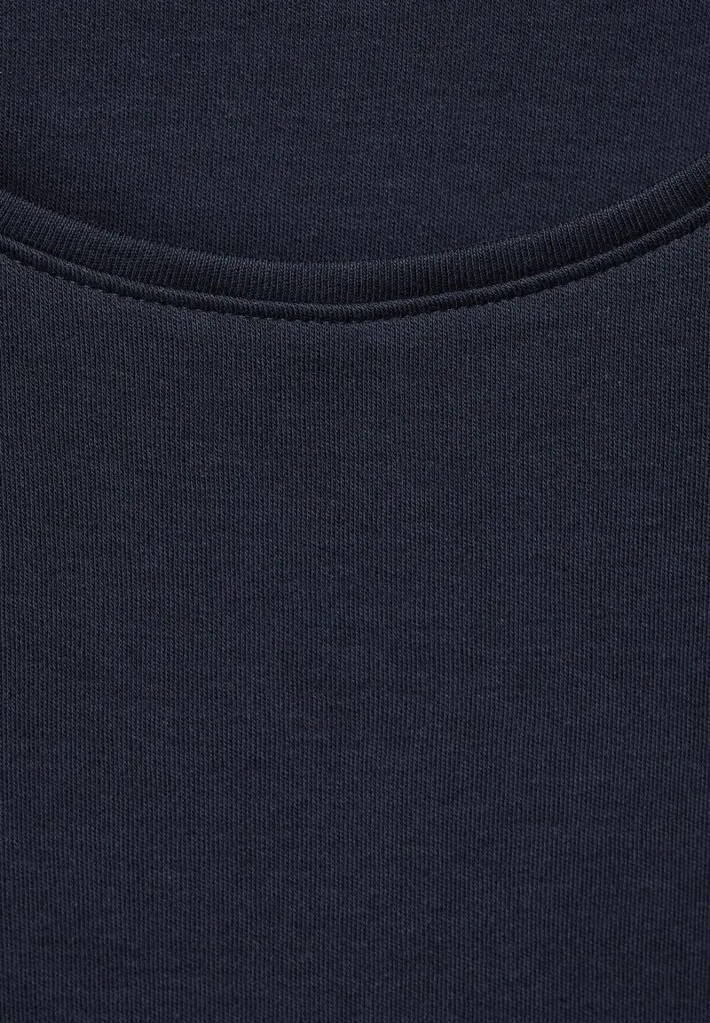 Basic T-Shirt mit Rundhals in Unifarbe
