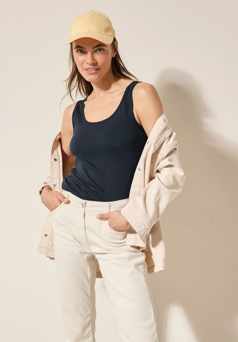Basic Top aus reiner Baumwolle
