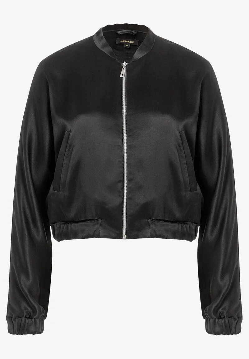 Satin-Blouson schwarz Frühjahrs-Kollektion