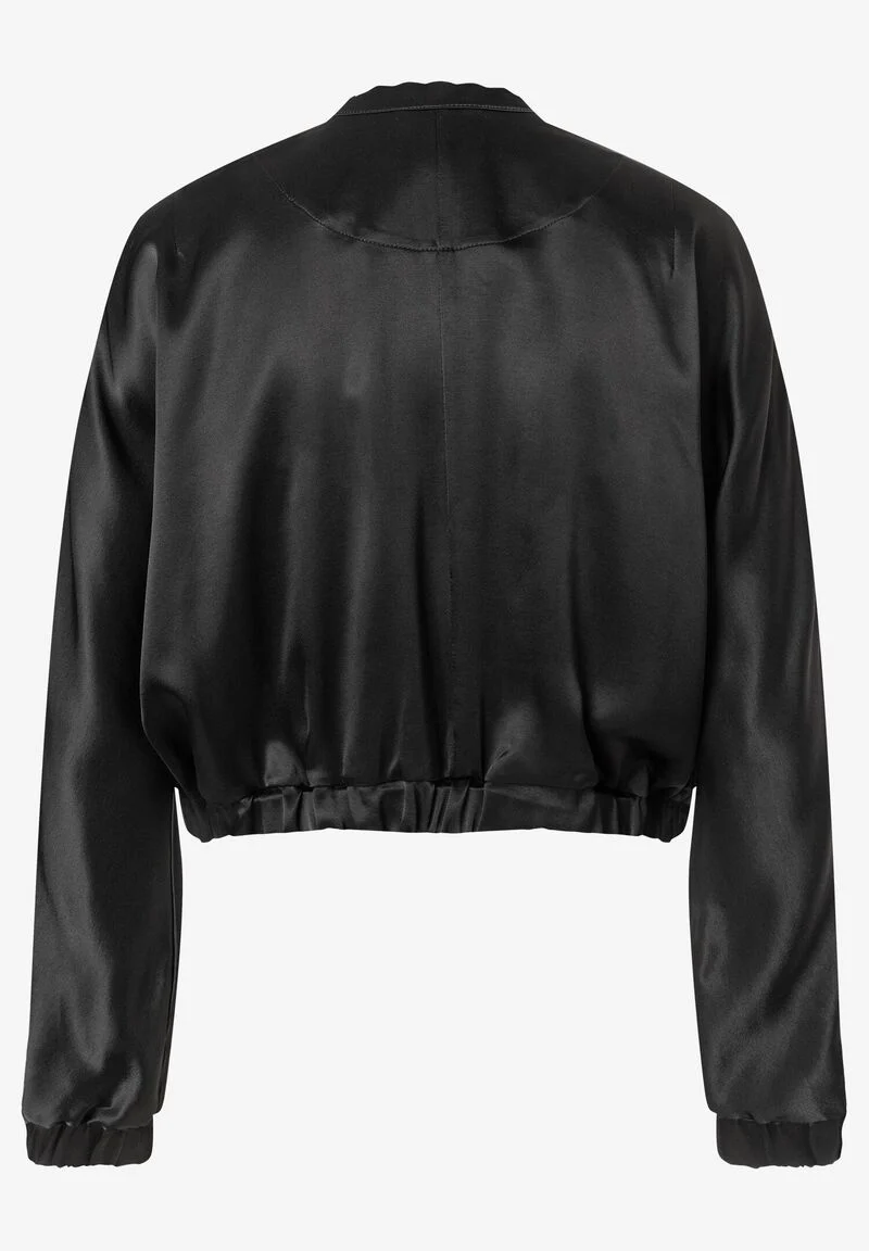 Satin-Blouson schwarz Frühjahrs-Kollektion
