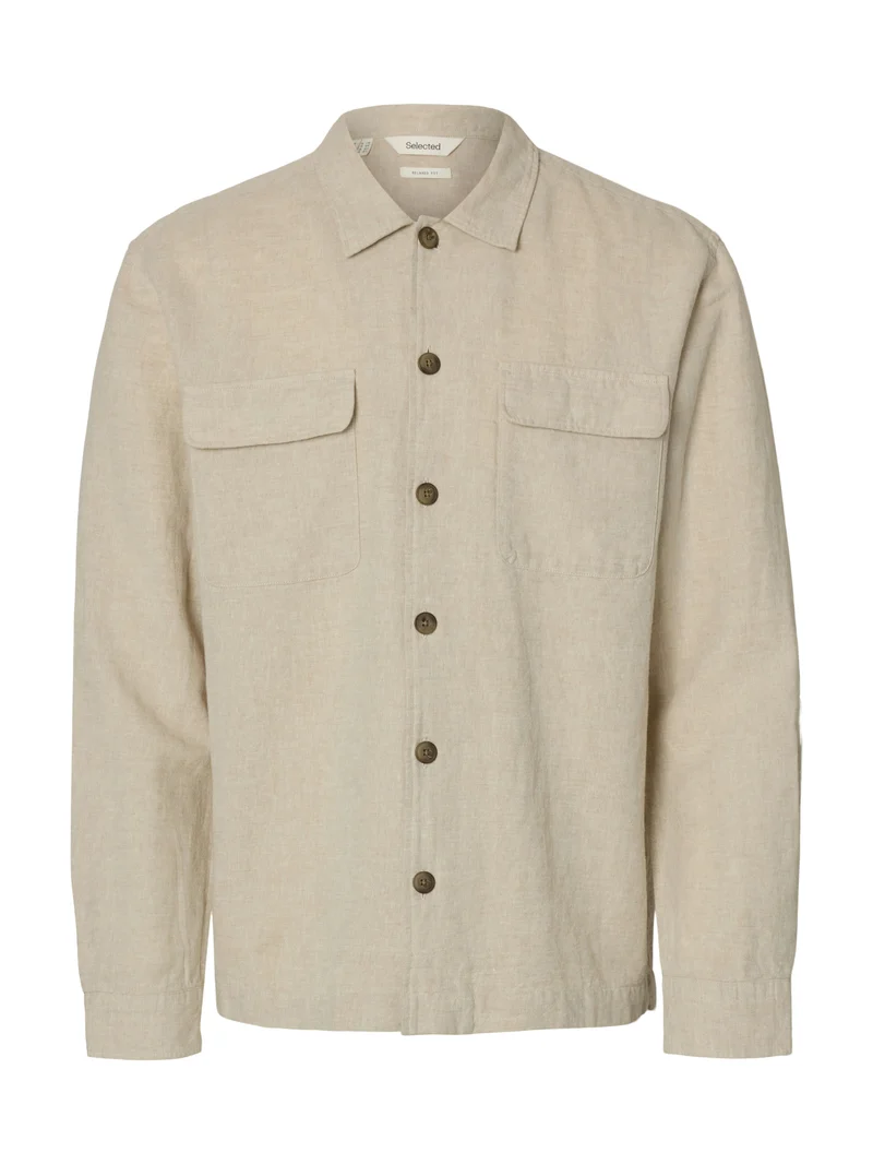 SLMOTTO LEROY LINEN BLEND OVERSHIRT NOOS