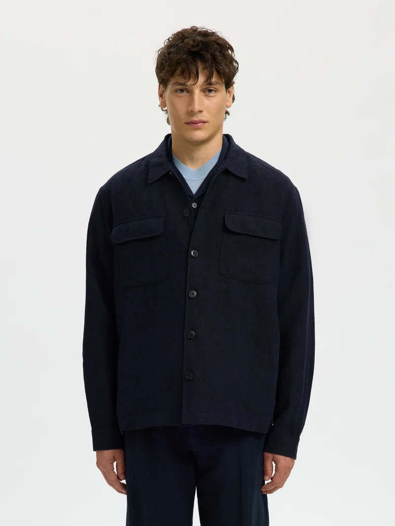 SLMOTTO LEROY LINEN BLEND OVERSHIRT NOOS